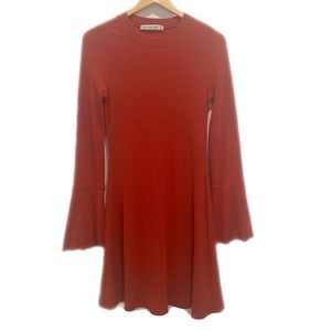Abercrombie and Fitch Cotton Ribbed Dress with Bell Sleeves  (Size S)